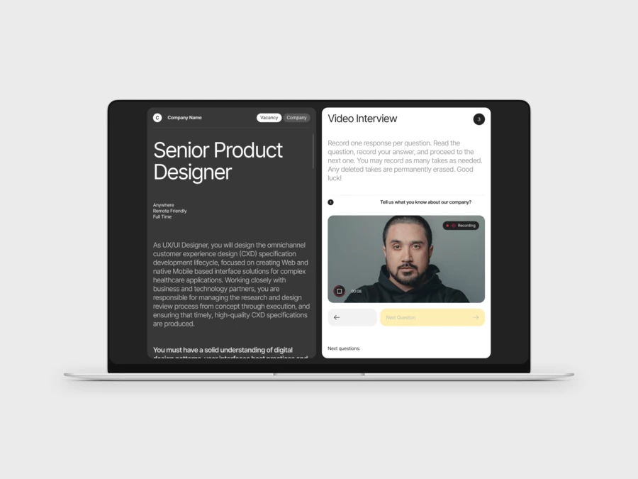 AI Candidate Screening on a One-Way Video Interview Platform | Vide Infra