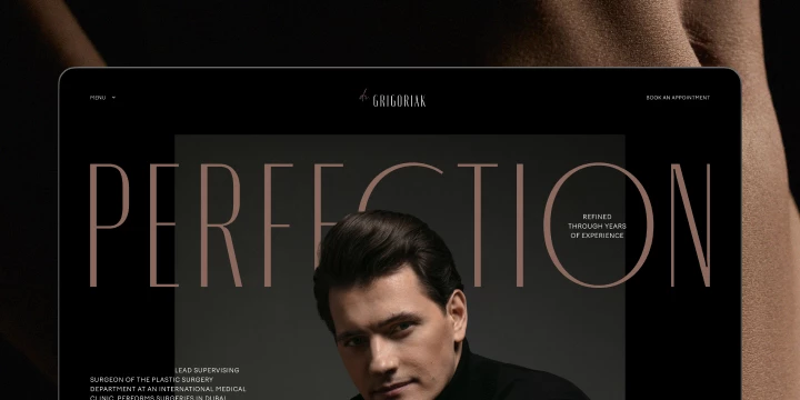 A plastic surgeon's website: design refined to perfection